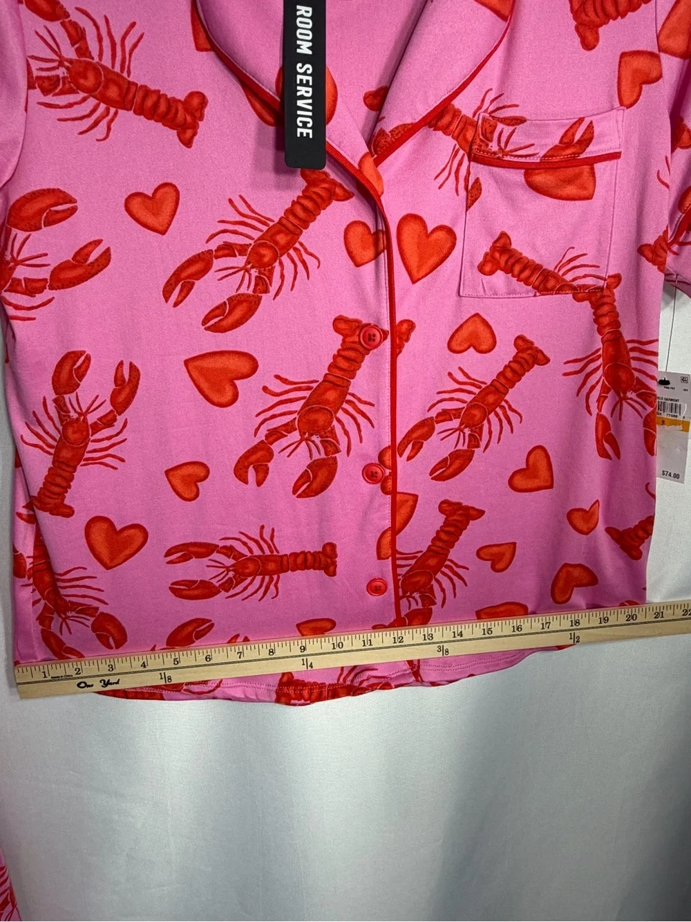 wild fable Pink and Red Lobster Heart Pajama Set for women’s size S new W tags